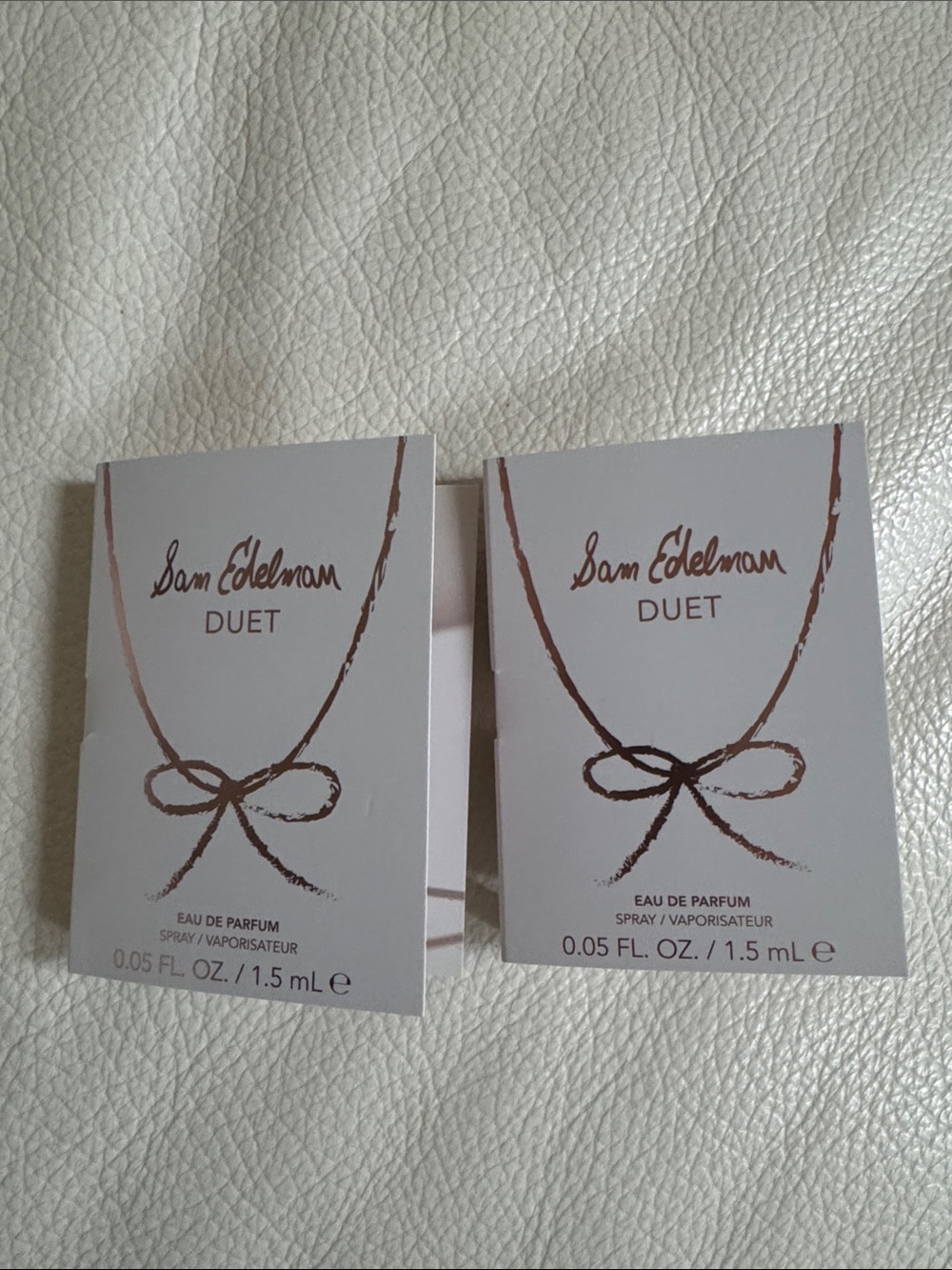 Lot of 2 Sam Edelman Duet Spray Sample 1.5 ml Each